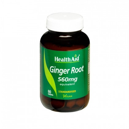 HEALTH AID Ginger Root 560mg Equivalent 60 Ταμπλέτες